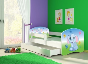 KREVET ZA DECU WHITE SA FIOKOM 140X70 ACMA 2 27