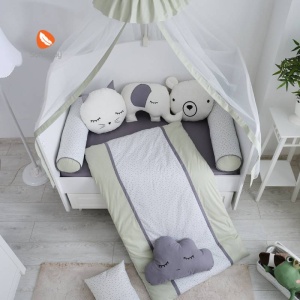POSTELJINA ZA KREVETAC STARS 120X60 GREEN - Img 2