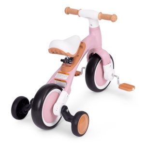 Ecotoys balans bicikl sa pedalama i pomoćnim točkovima 3u1 pink - Img 6