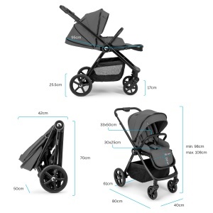Kidnort Alskar kolica za bebe set 2u1 mocha mousse - Img 12