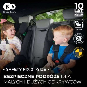 KINDERKRAFT AUTOSEDISTE SAFETY FIX2 I-SIZE 76-150CM BLACK - Img 5