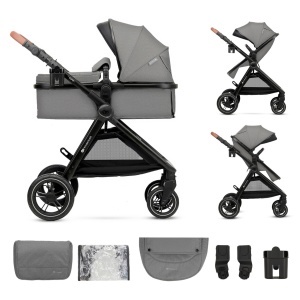 KINDERKRAFT ESME KOLICA ZA BEBE 2U1 GRAY - Img 9