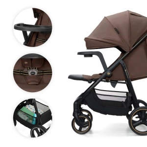 KINDERKRAFT KOLICA ZA BEBE SA TACNOM TRIG 3 BROWN - Img 3