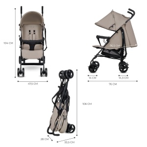 KINDERKRAFT KOLICA ZA BEBE TIK STONE BEIGE - Img 3