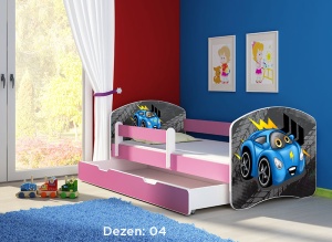 Krevet za decu Pink sa fiokom 180x80 acma 2 04