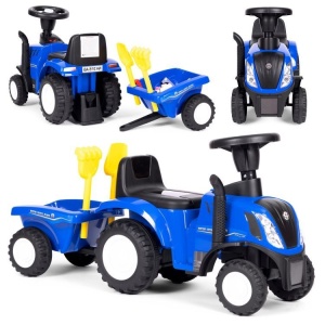 TRAKTOR SA PRIKOLICOM BLUE ECOTOYS - Img 1