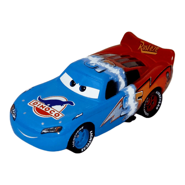 Lightning McQueen — Dinoco albastru-roșu cu eleron