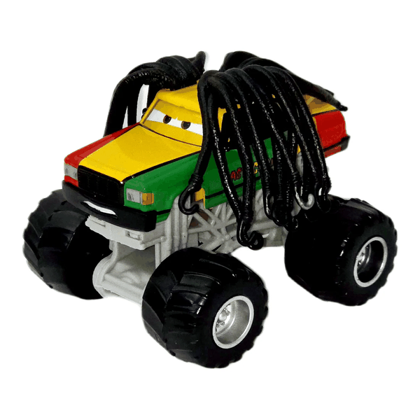Monster truck verde-galben-roșu