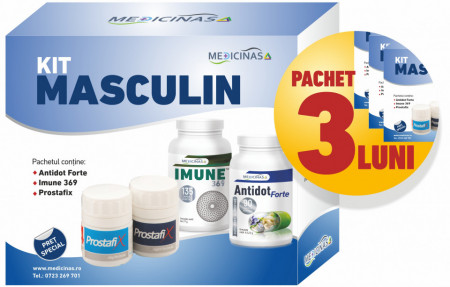 3 x Kit Masculin - Pentru sustinerea imunitatii si refacerea celulara la barbati