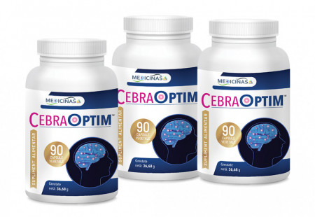 CEBRAOPTIM - Pachet 3 luni + GRATUIT la prima comanda cartea Afecțiunile creierului și importanța alimentației
