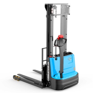 ESA121 Transpalet electric cu catarg 1.200 kg, inaltime ridicare 4.100, picioare si furci reglabile - Img 4