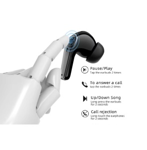 Casti wireless Bluetooth, Singlait ANC SG03P, in ear, control touch, fara fir, carcasa magnetica, afisare LED, universale, autonomie 30 h, pink - Img 6