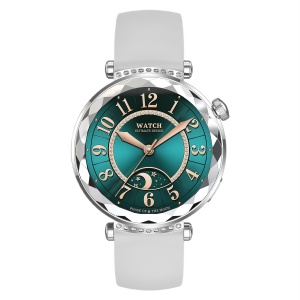 Ceas smartwatch dama, Singlait® SG88, ecran rotund AMOLED 1.19", inteligent, fitness, sport, rezistent apa, smart, notificari, wireless, apel Bluetooth 5.3, microfon HD, pentru femei, carcasa metalica, 2 bratari incluse, metal si silicon, argintiu - Img 2