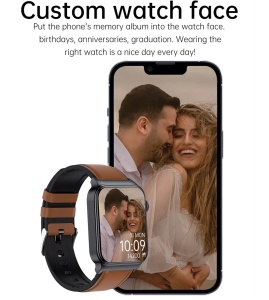 Ceas smartwatch, Singlait® Sinwatch12, inteligent, fitness, sport, rezistent la apa, functie smart numarat pasi, unisex, notificari, ecran 1.92", apelare Bluetooth, microfon HD, monitorizare somn, 2 bratari incluse, negru, maro - Img 6