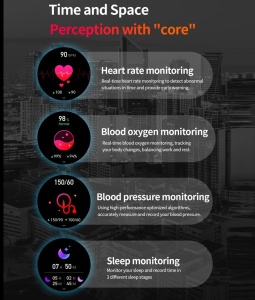 Ceas smartwatch si bratara fitness, Singlait®, model ST28O, Apeluri voce, Microfon, Difuzor, Notificari/Sms/Social Media, monitorizare activitati fizice, somn, ritm cardiac, pedometru, player muzica, rezistent la apa, orange - Img 6