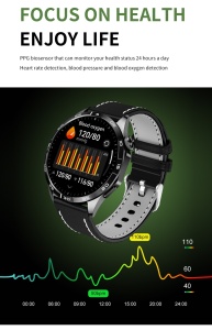 Ceas smartwatch pentru barbati, Singlait ST4N, Nfc, rezistent la apa IP68, Notificari, Apeluri, Sms, Social Media, monitorizare activitati fizice, somn, ritm cardiac, pedometru, rezistent la apa, 2 curele, negru - Img 7