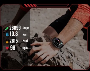 Ceas Smartwatch Bărbați Singlait ST3V Jungle, 1.95" IPS HD, Multi-Sport, Apel Bluetooth 5.0, Ritm Cardiac, Oxigen, IP67, Difuzor, Notificări - Img 7