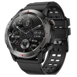 Ceas smartwatch barbati Negru, Singlait SX9, 1.39 inch IPS HD, multi sport, apel bluetooth 5.0, agenda, ritm cardiac inteligent, oxigen, rezistent la apa IP67, difuzor, notificari, sms