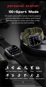 Ceas Smartwatch Bărbați Singlait ST3V Jungle, 1.95" IPS HD, Multi-Sport, Apel Bluetooth 5.0, Ritm Cardiac, Oxigen, IP67, Difuzor, Notificări - Img 6