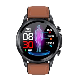 Ceas smartwatch, Singlait® Sinwatch11, inteligent, fitness, sport, rezistent la apa, functie smart numarat pasi, unisex, notificari, ecran 1.39", Bluetooth, microfon HD, monitorizare somn, 2 bratari incluse, negru, maro - Img 2