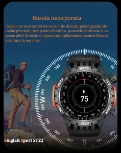 Ceas smartwatch, Singlait Sport ST22V, Fitness & Spa, Pedometru, Apel voce, Memento sedentarism, Tensiune arteriala, Oxigenul din sange, Sleeptracker, Monitorizare activitate sportiva, Monitorizare ritm cardiac, verde - Img 5