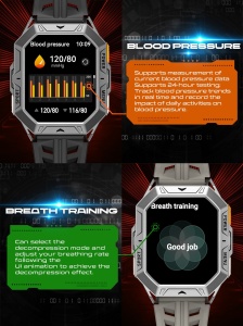 Ceas Smartwatch barbati Singlait ST3P, display Amoled 2.13inch, full-touch, apel Bluetooth, notificari, baterie 1000mAh, rezistent la apa, asistent vocal, moduri sportive, informatii meteo, negru - Img 4