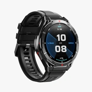 Ceas smartwatch Negru, Singlait sin2A, 1.43 inch, Amoled, GPS, multi sport, apel bluetooth 5.0, agenda, ritm cardiac inteligent, oxigen, rezistent la apa IP67, difuzor, notificari, 2 curele, silicon si metal - Img 3