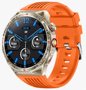 Ceas smartwatch si bratara fitness, Singlait®, model ST28O, Apeluri voce, Microfon, Difuzor, Notificari/Sms/Social Media, monitorizare activitati fizice, somn, ritm cardiac, pedometru, player muzica, rezistent la apa, orange - Img 3