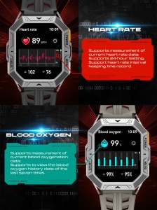 Ceas Smartwatch barbati Singlait ST3P, display Amoled 2.13inch, full-touch, apel Bluetooth, notificari, baterie 1000mAh, rezistent la apa, asistent vocal, moduri sportive, informatii meteo, negru - Img 6