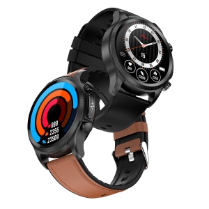 Ceas smartwatch, Singlait® Sinwatch11, inteligent, fitness, sport, rezistent la apa, functie smart numarat pasi, unisex, notificari, ecran 1.39", Bluetooth, microfon HD, monitorizare somn, 2 bratari incluse, negru, maro - Img 5