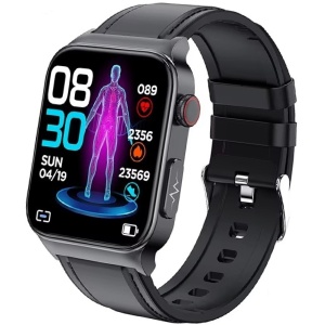 Ceas smartwatch, Singlait® Sinwatch12, inteligent, fitness, sport, rezistent la apa, functie smart numarat pasi, unisex, notificari, ecran 1.92", apelare Bluetooth, microfon HD, monitorizare somn, 2 bratari incluse, negru, maro - Img 3