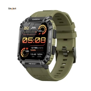 Ceas Smartwatch Bărbați Singlait ST3V Jungle, 1.95" IPS HD, Multi-Sport, Apel Bluetooth 5.0, Ritm Cardiac, Oxigen, IP67, Difuzor, Notificări - Img 2