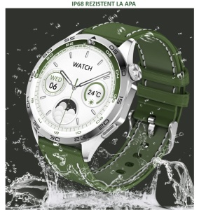 Ceas smartwatch pentru barbati, Singlait ST4, Nfc, rezistent la apa IP68, Notificari, Apeluri, Sms, Social Media, monitorizare activitati fizice, somn, ritm cardiac, pedometru, rezistent la apa, verde - Img 5
