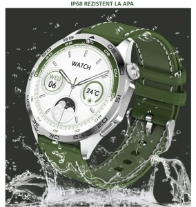 Ceas smartwatch pentru barbati, Singlait ST4, Nfc, rezistent la apa IP68, Notificari, Apeluri, Sms, Social Media, monitorizare activitati fizice, somn, ritm cardiac, pedometru, rezistent la apa, verde - Img 5
