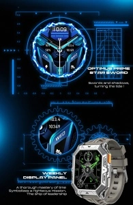 Ceas Smartwatch barbati Singlait ST3P, display Amoled 2.13inch, full-touch, apel Bluetooth, notificari, baterie 1000mAh, rezistent la apa, asistent vocal, moduri sportive, informatii meteo, negru - Img 8