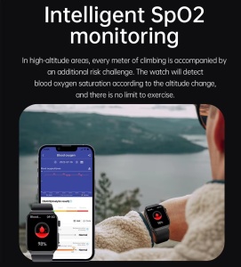 Ceas smartwatch, Singlait® Sinwatch12, inteligent, fitness, sport, rezistent la apa, functie smart numarat pasi, unisex, notificari, ecran 1.92", apelare Bluetooth, microfon HD, monitorizare somn, 2 bratari incluse, negru, maro - Img 5