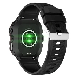 Ceas smartwatch, Singlait QS11N, inteligent, fitness, sport, rezistent la apa, functie de numarat pasi, distanta, notificari, ecran 1.96", Sms-uri, apelare Bluetooth, vremea, microfon HD, monitorizare somn, ritm cardiac, pedometru, sedentarism, negru - Img 4