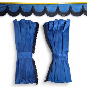 Set perdele catifea, albastru