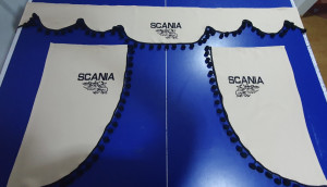 Perdea parbriz și colțare SCANIA ciucuri rotunzi - Img 4