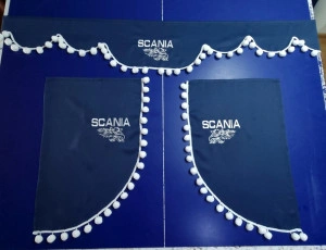 Perdea parbriz și colțare SCANIA ciucuri rotunzi - Img 2