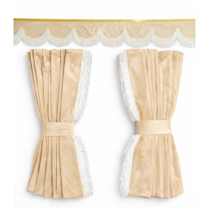 Set perdele catifea duble, bej