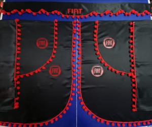 Set complet perdele Fiat Ducato cu ciucuri rotunzi