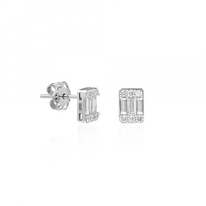 Cercei cu diamante - 0,25CT; 0,10CT