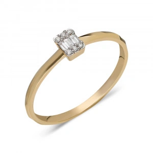 Inel de logodna cu diamante - 0,04CT; 0,03CT