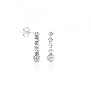 Cercei cu diamante - 0,29CT ; 0,14CT