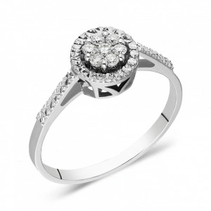 Inel de logodna cu diamante- 0,13CT