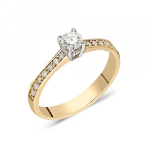 Inel de logodna cu diamante - 0,20CT; 0,15CT
