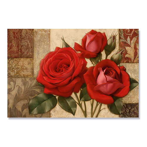 Tablou Canvas - Flori, Trandafir, Rosu, 80 x 120 cm