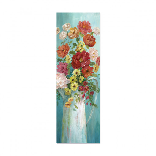 Tablou Canvas - Floral, Tablouri cu flori, Colorate, Frumusete, Vaza, Tablouri cu peisaj moarta, Primavara, 50 x 150 cm