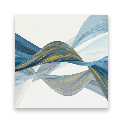 Tablou Canvas - Tablouri Abstracte, Forme, Modern, Albastru, 100 x 100 cm